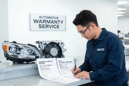 Warranty service operation with automotive lighting component