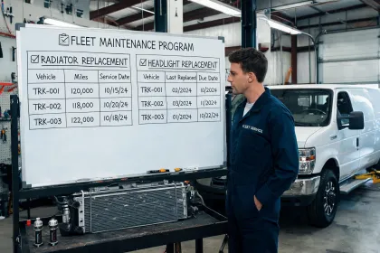 Commercial fleet maintenance program cooling service